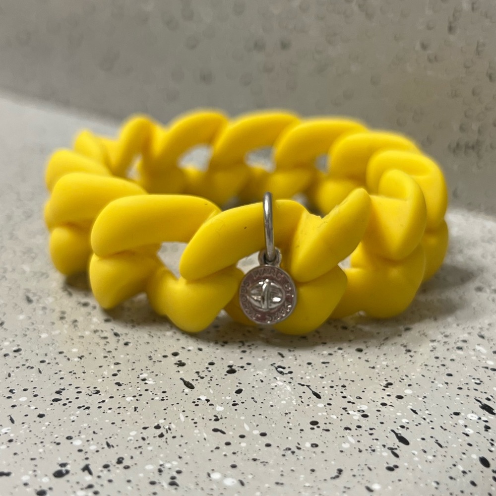 Marc Jacobs Yellow Silicone Chunky Rubber Bracelet